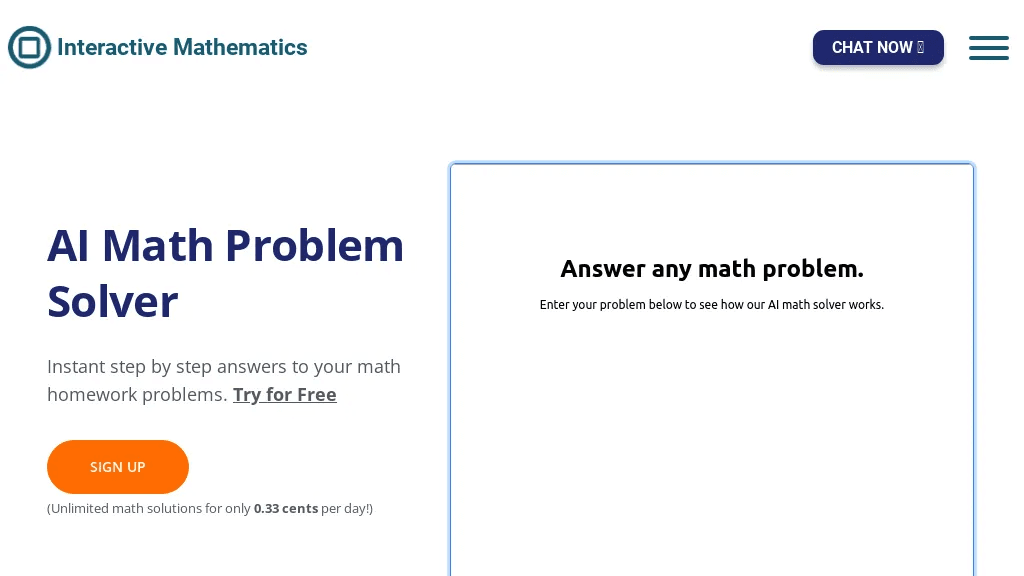 Interactive Mathematics 官网截图