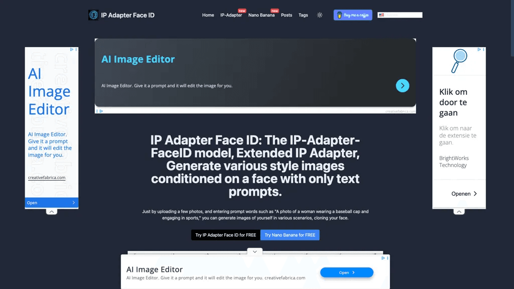 IP-Adapter-FaceID AI 官网截图