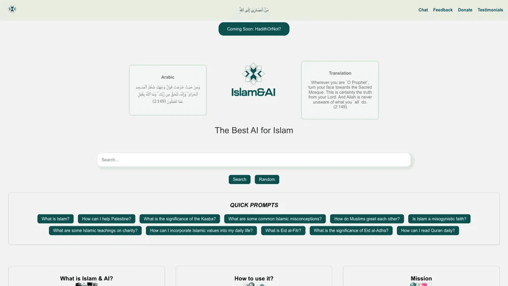 Islam & AI 官网截图