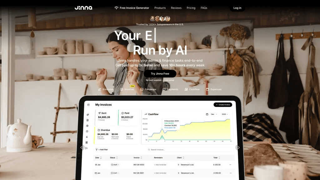 Jinna.ai 官网截图