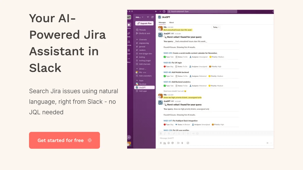 JiraGPT 工具截图