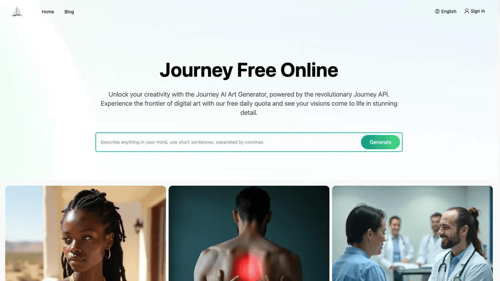 Journey AI art 工具截图