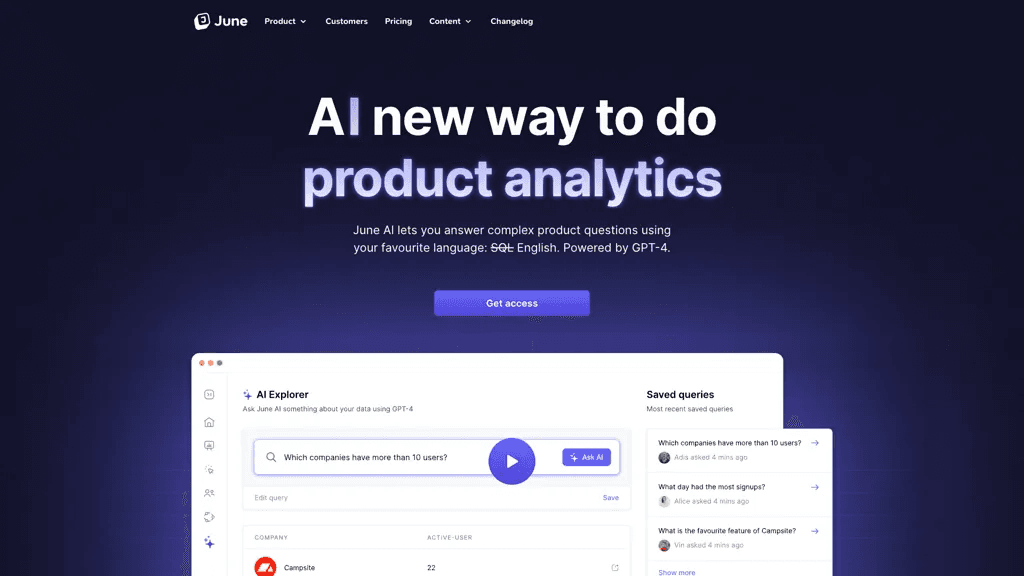 June AI 工具截图