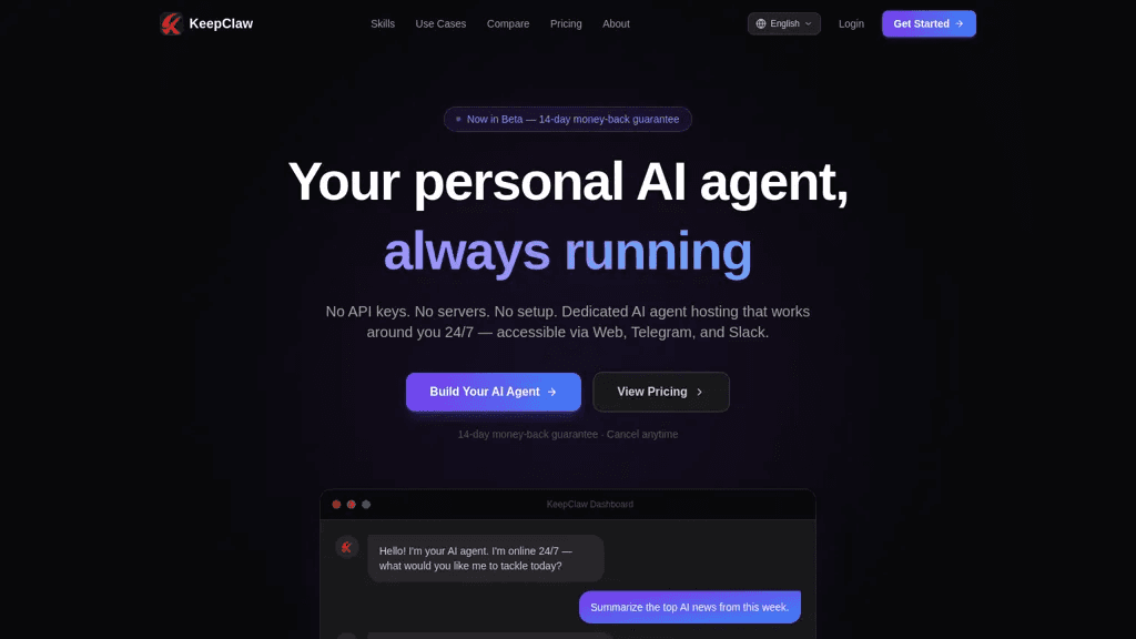 KeepClaw.ai 工具截图