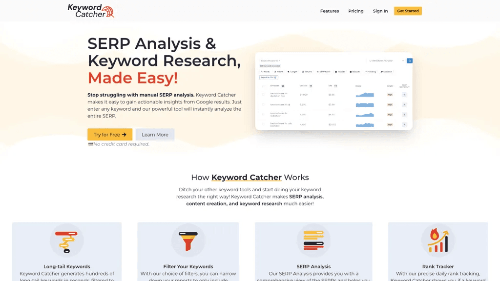 Keyword Catcher 工具截图