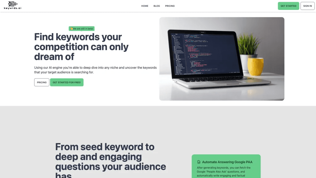 Keywrds.ai 工具截图