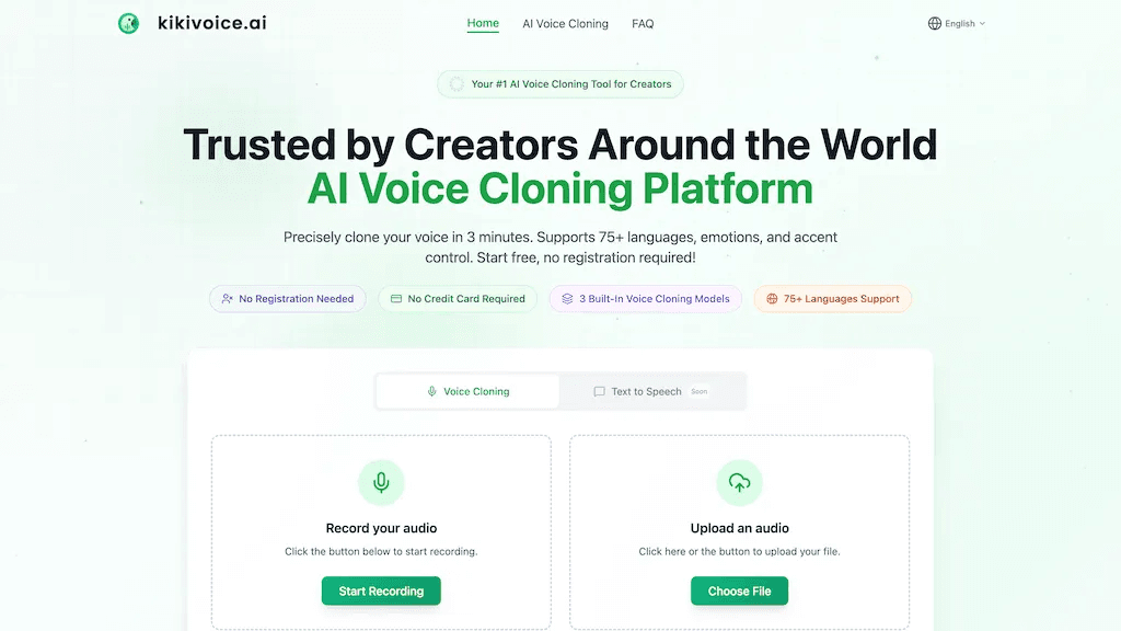kikivoice.ai 工具截图