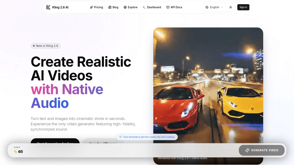Kling 2.6 AI- 工具截图