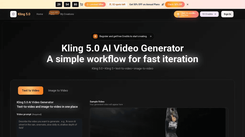 Kling5.video 工具截图