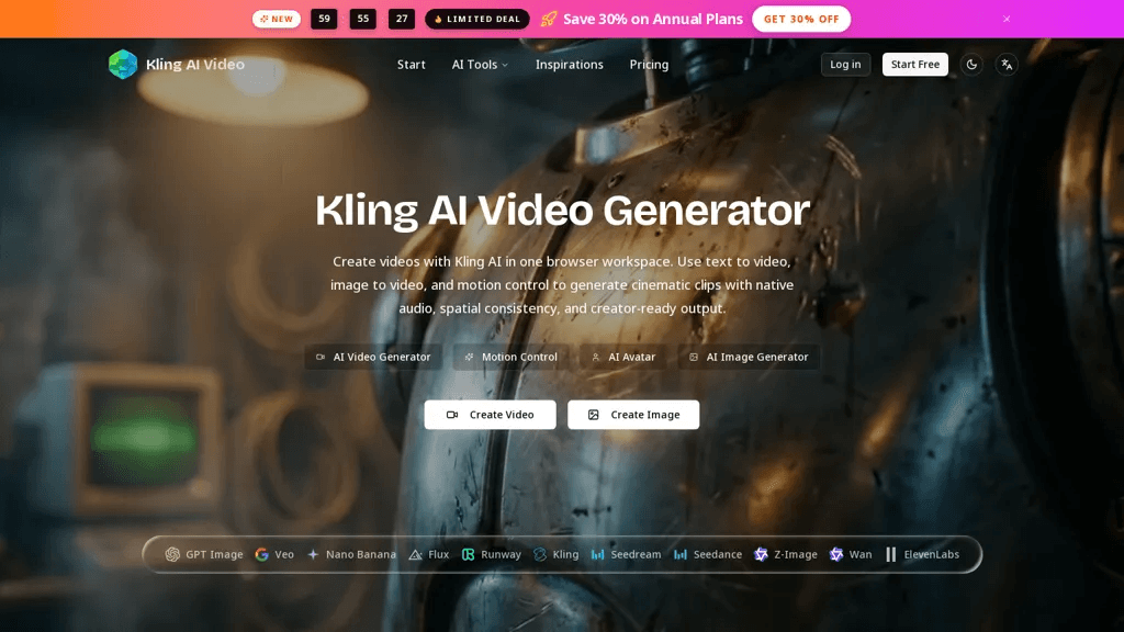 Klingvideo.com 工具截图