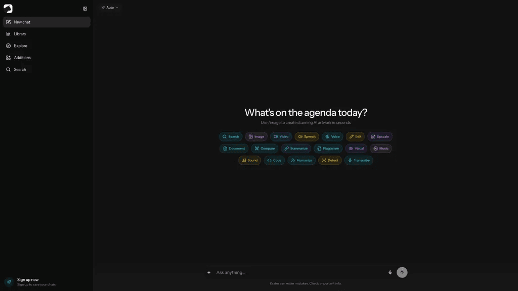 Krater.ai 工具截图