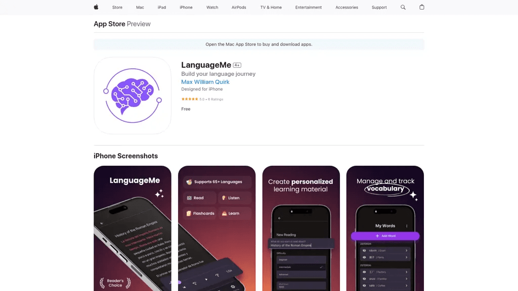 LanguageMe AI 工具截图
