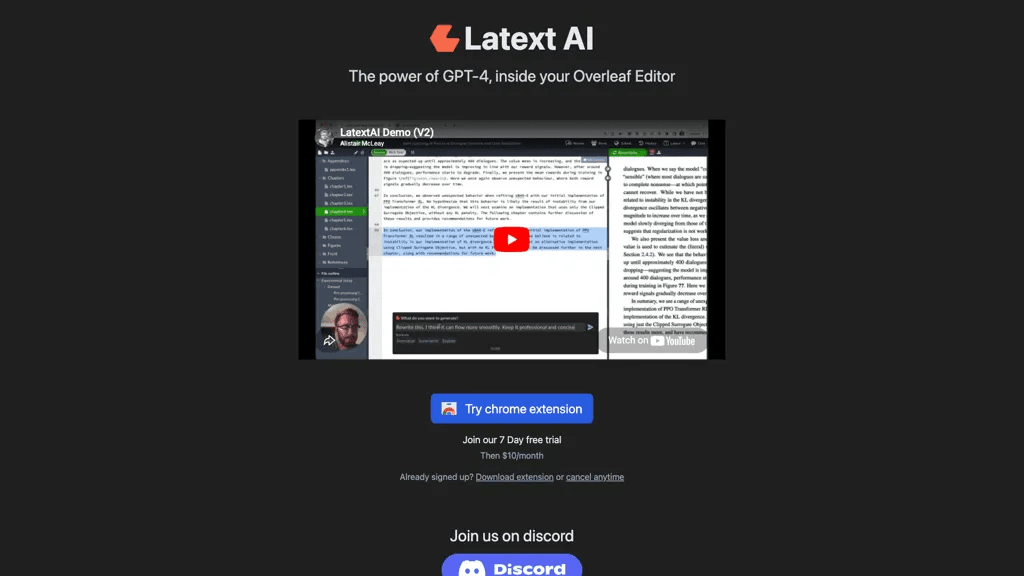 Latext AI 工具截图