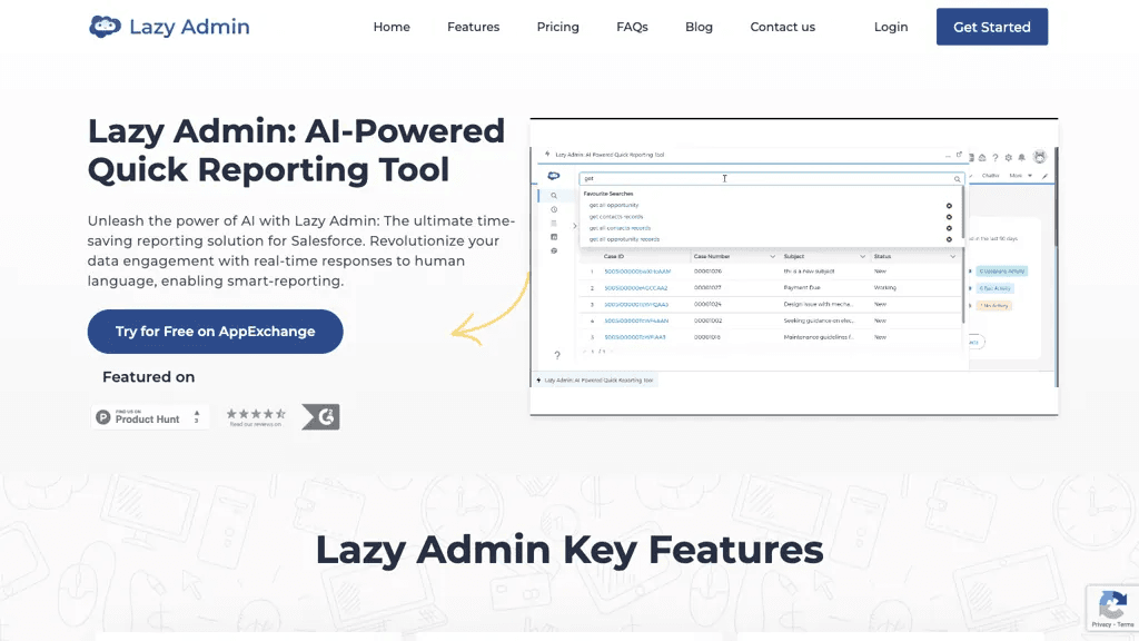 Lazy Admin 官网截图