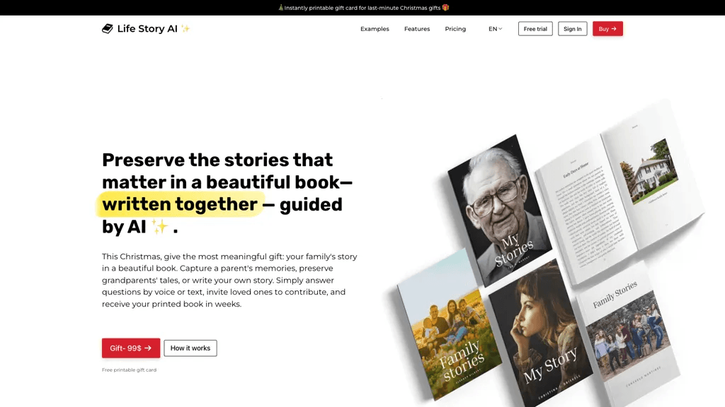 Life Story AI 官网截图