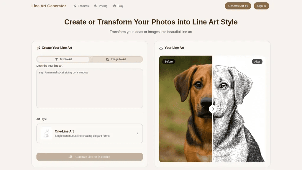 Line Art Generator 工具截图