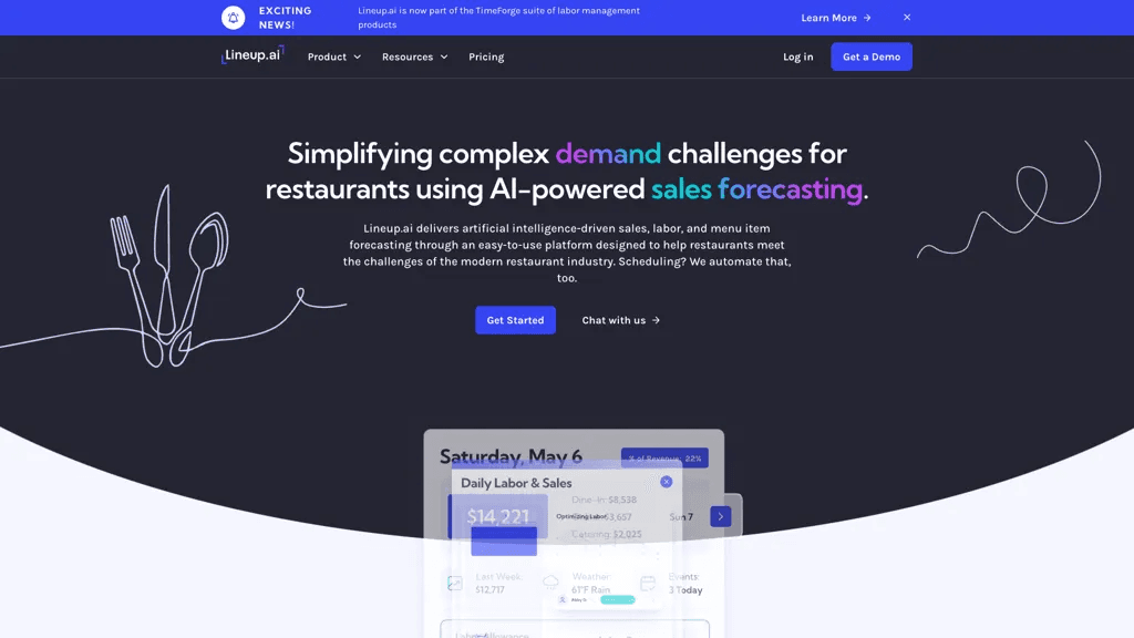 lineup.ai 官网截图