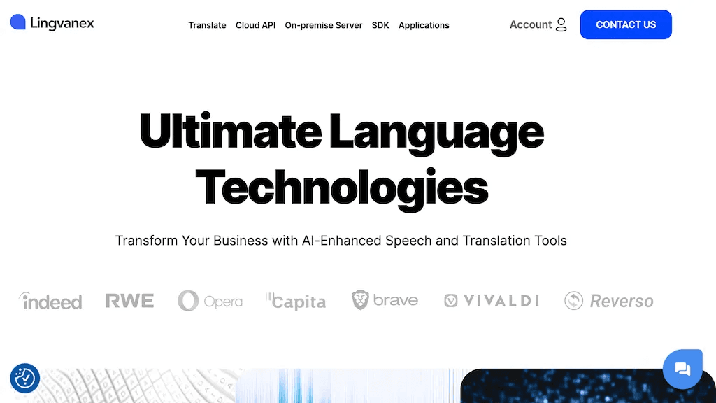 Lingvanex 官网截图