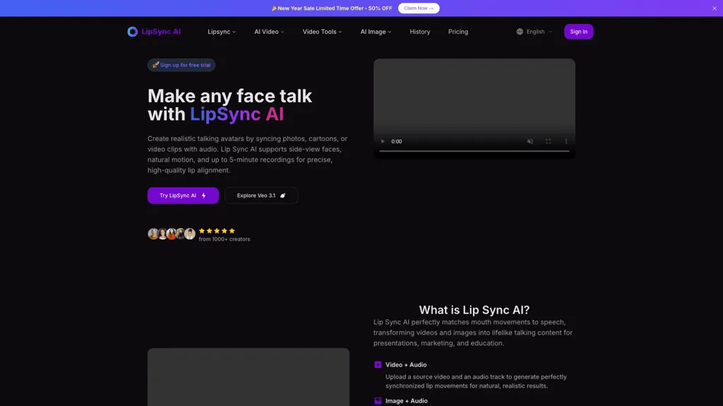 Lipsync AI 工具截图