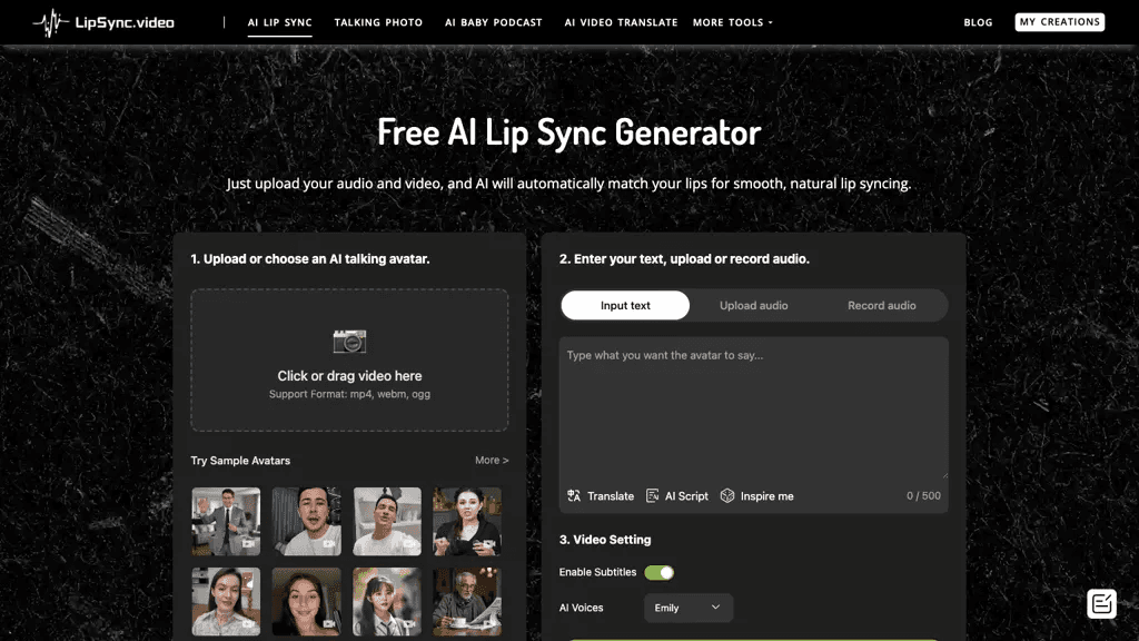 LipSync.video 工具截图