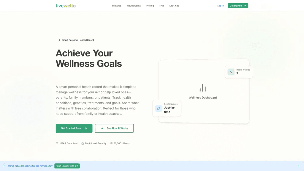 Livewello 官网截图