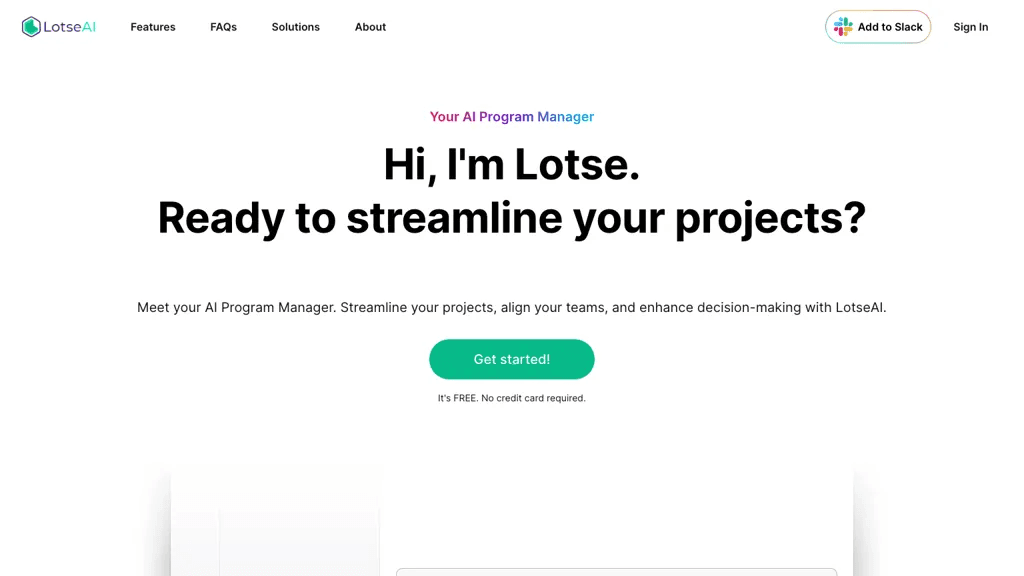 Lotse 官网截图