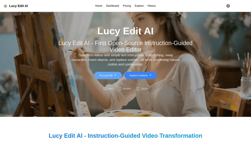 Lucy Edit AI 工具截图