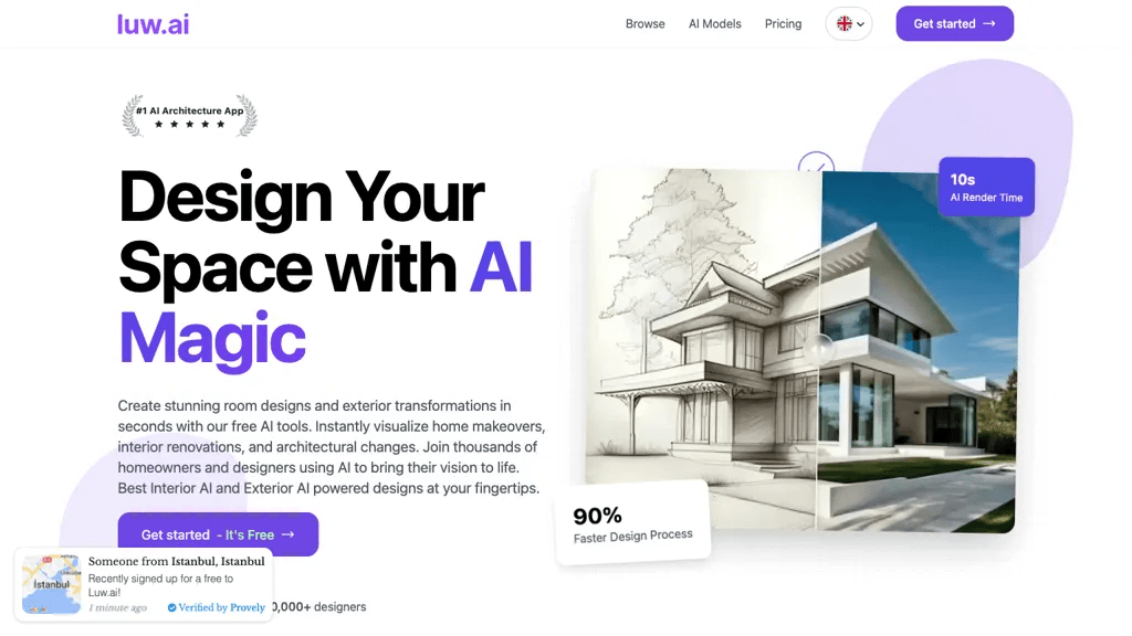 Luw AI 官网截图