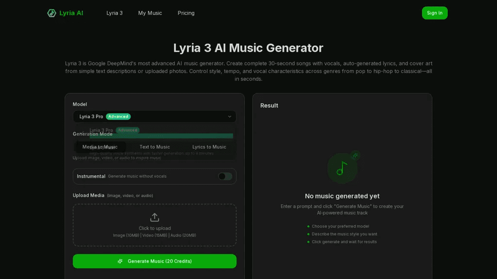 Lyria3.co 工具截图