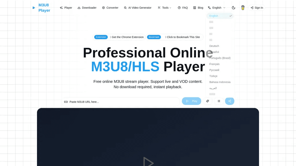m3u8 player online 工具截图