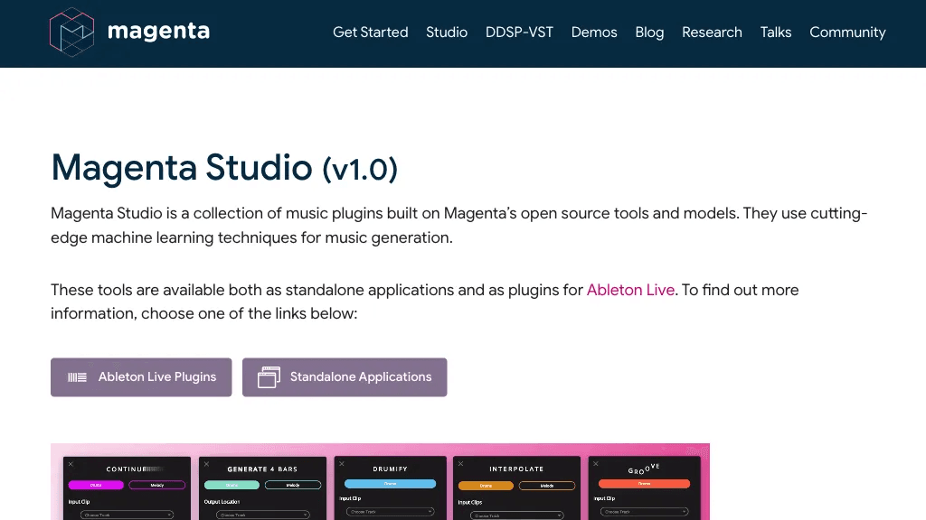 Magenta Studio 工具截图