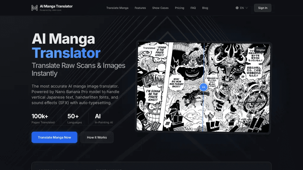 Manga Translator AI 工具截图
