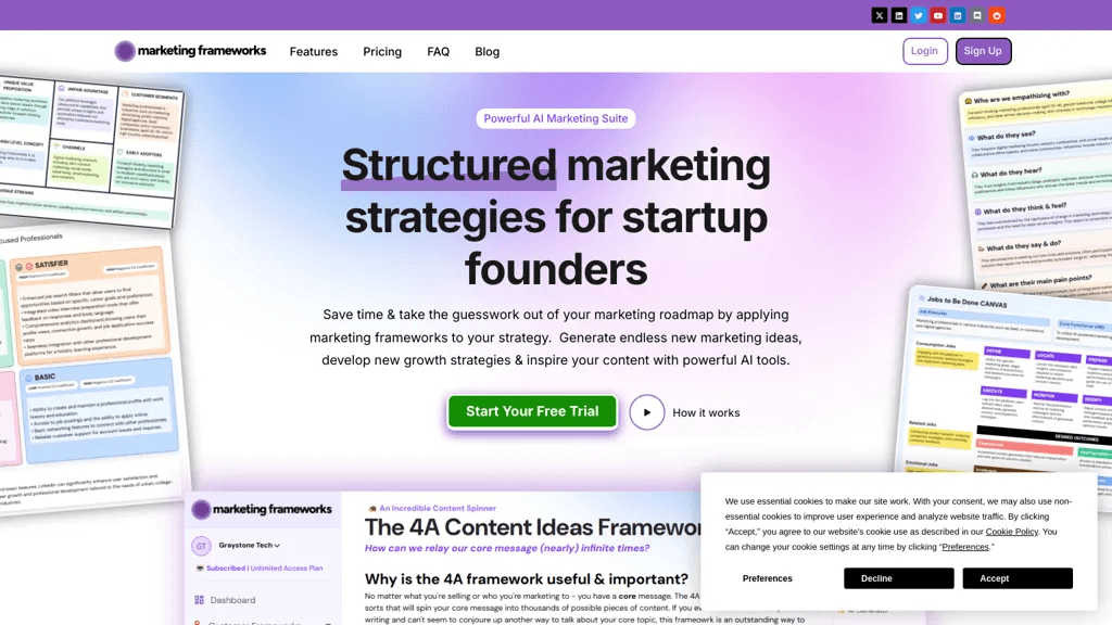 Marketing Frameworks 工具截图