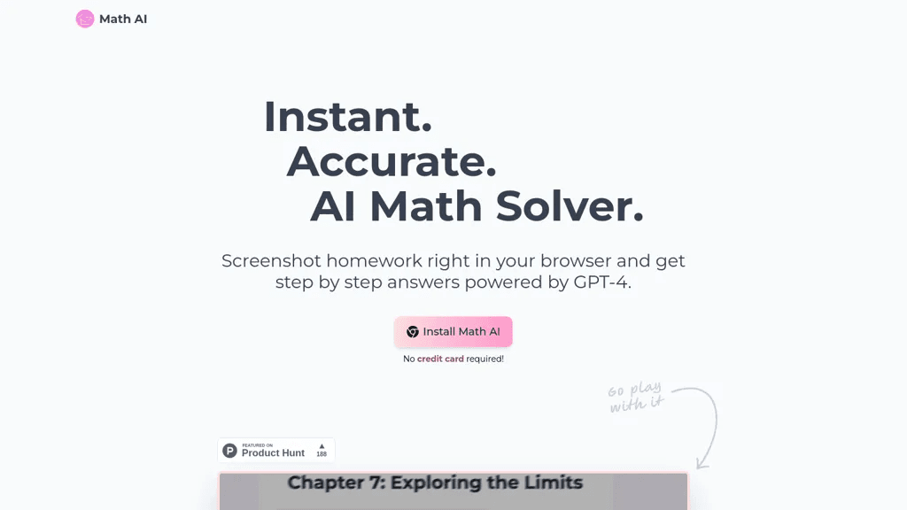 Math AI 官网截图