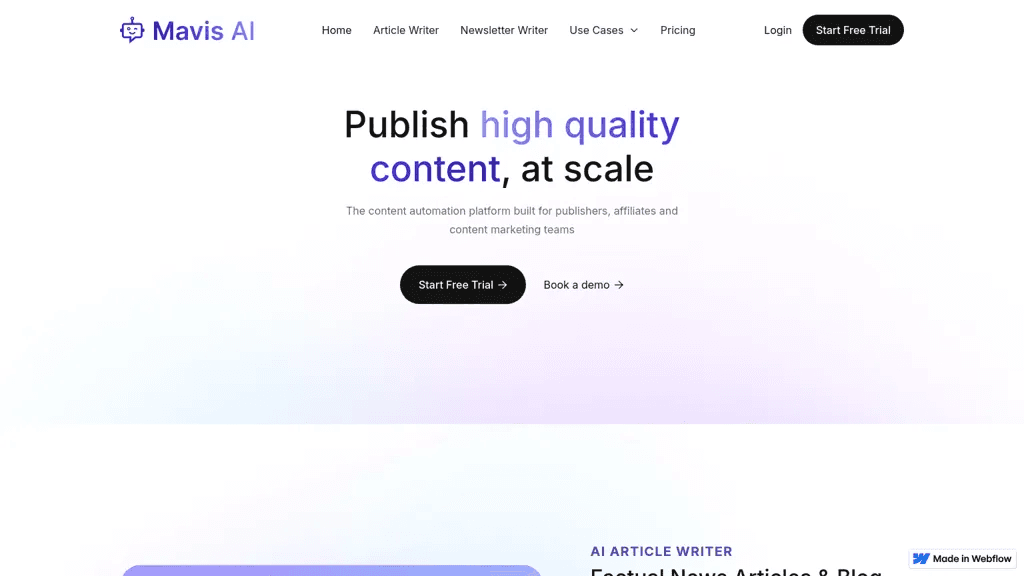 Mavis AI 工具截图