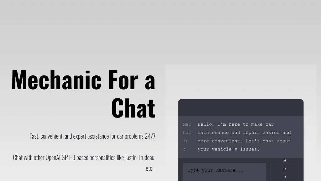 Mechanic For A Chat 官网截图