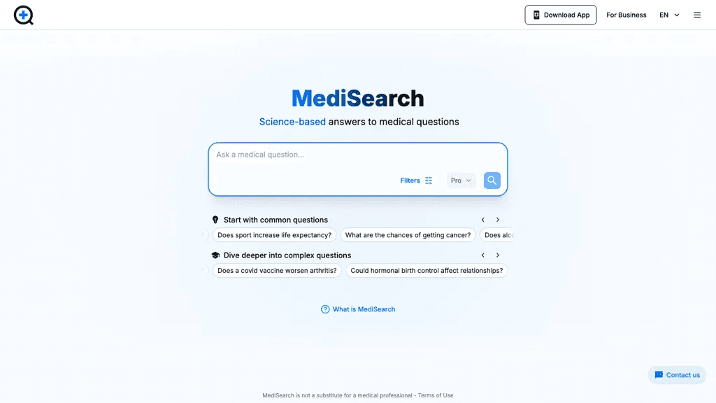 MediSearch 工具截图