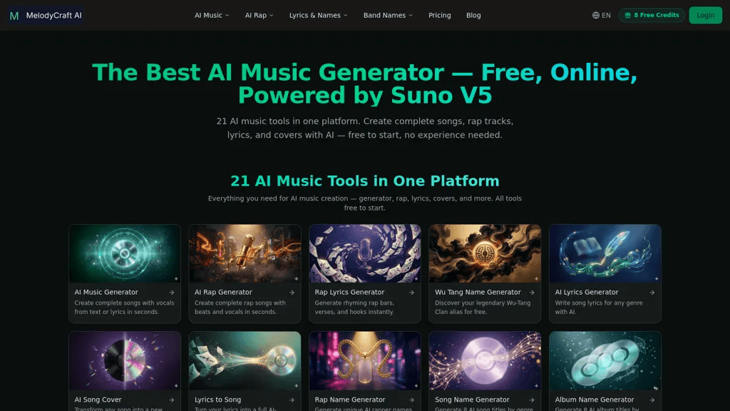 Melodycraft AI 工具截图