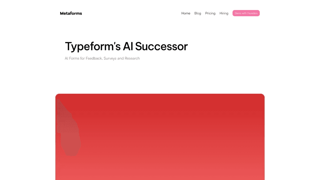 metaforms ai 官网截图