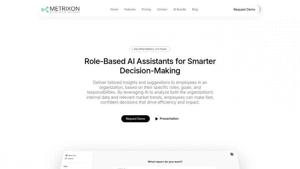 Metrixon 官网截图