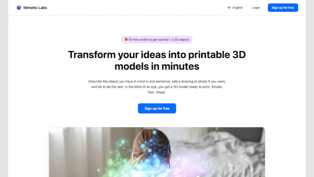 Mimetic Labs 官网截图