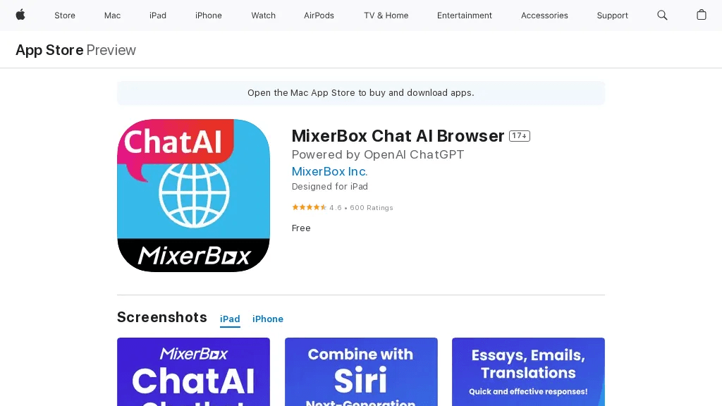 MixerBox Chat AI 工具截图
