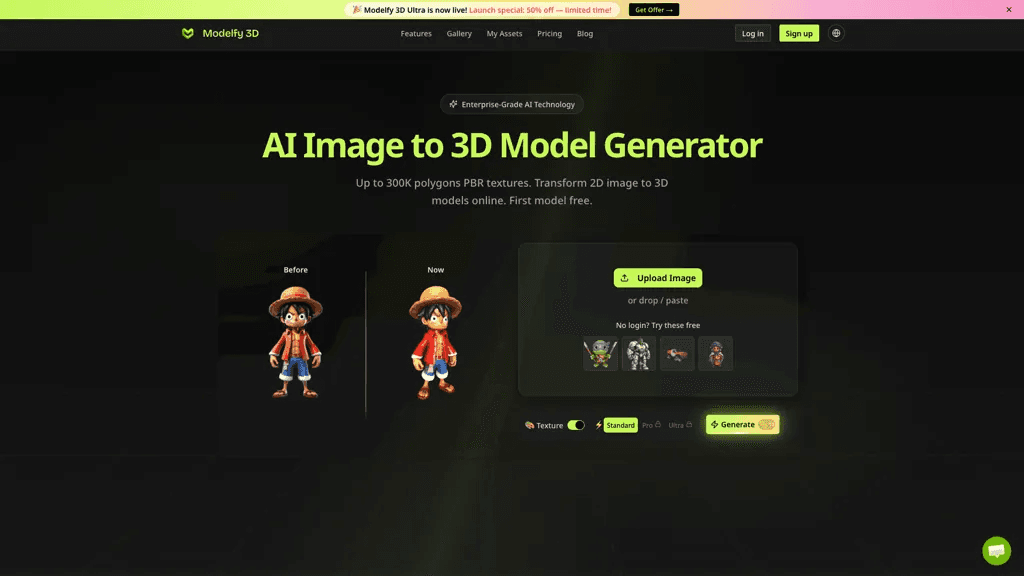 Modelfy 3D 工具截图