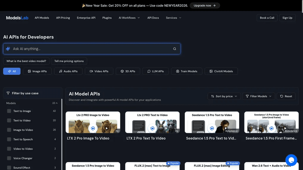 ModelsLab 工具截图
