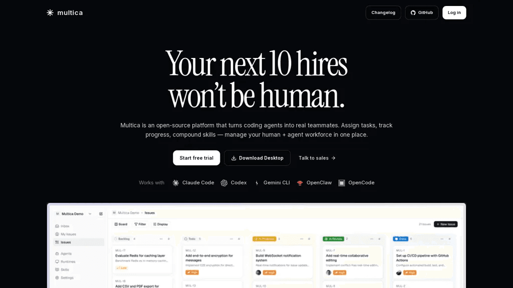 Multica AI 工具截图