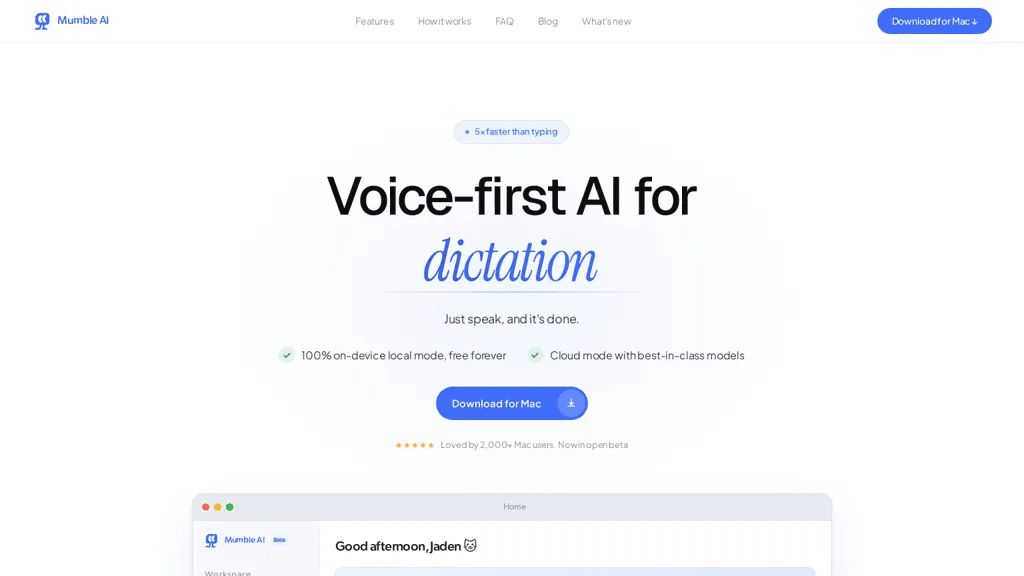Mumble AI 工具截图