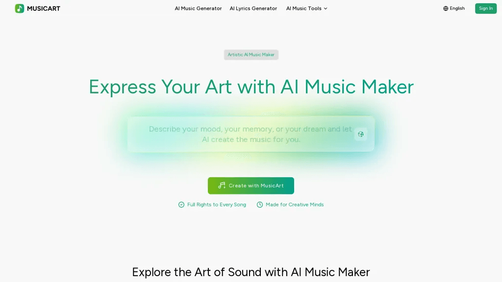 MusicArt.ai 工具截图