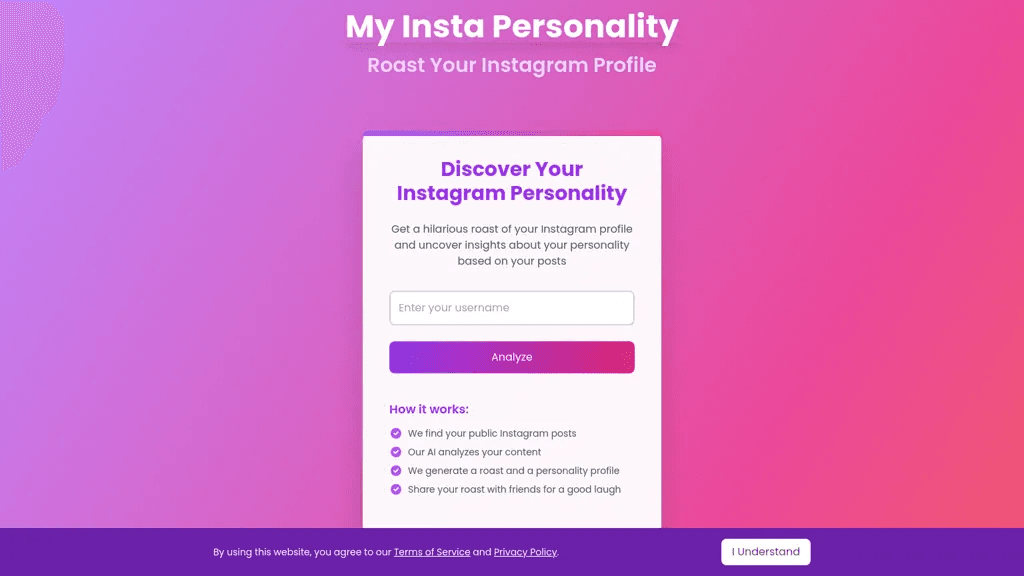 My Insta Personality 工具截图