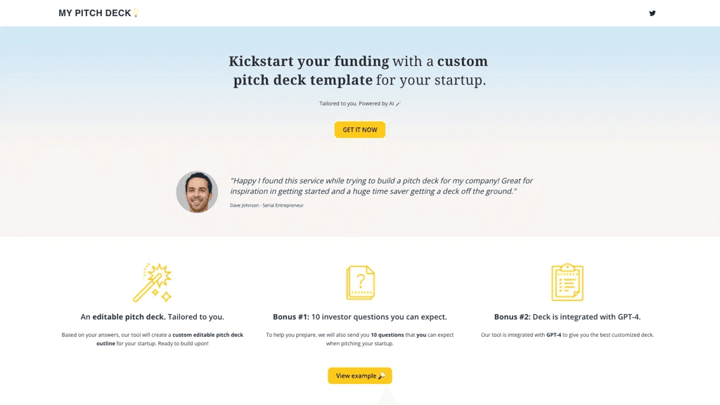 My Pitch Deck 工具截图