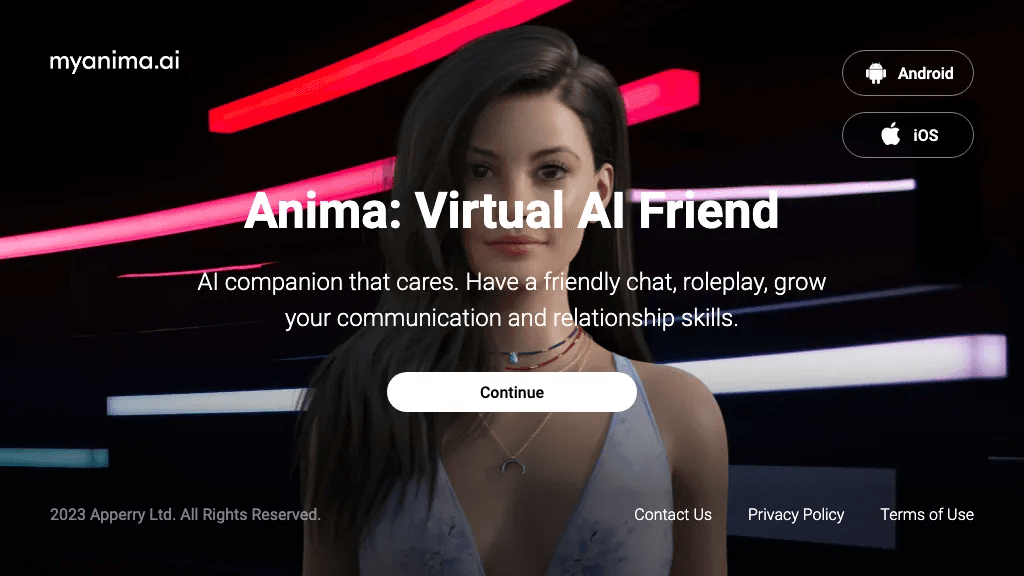 MyAnima AI Companion 工具截图
